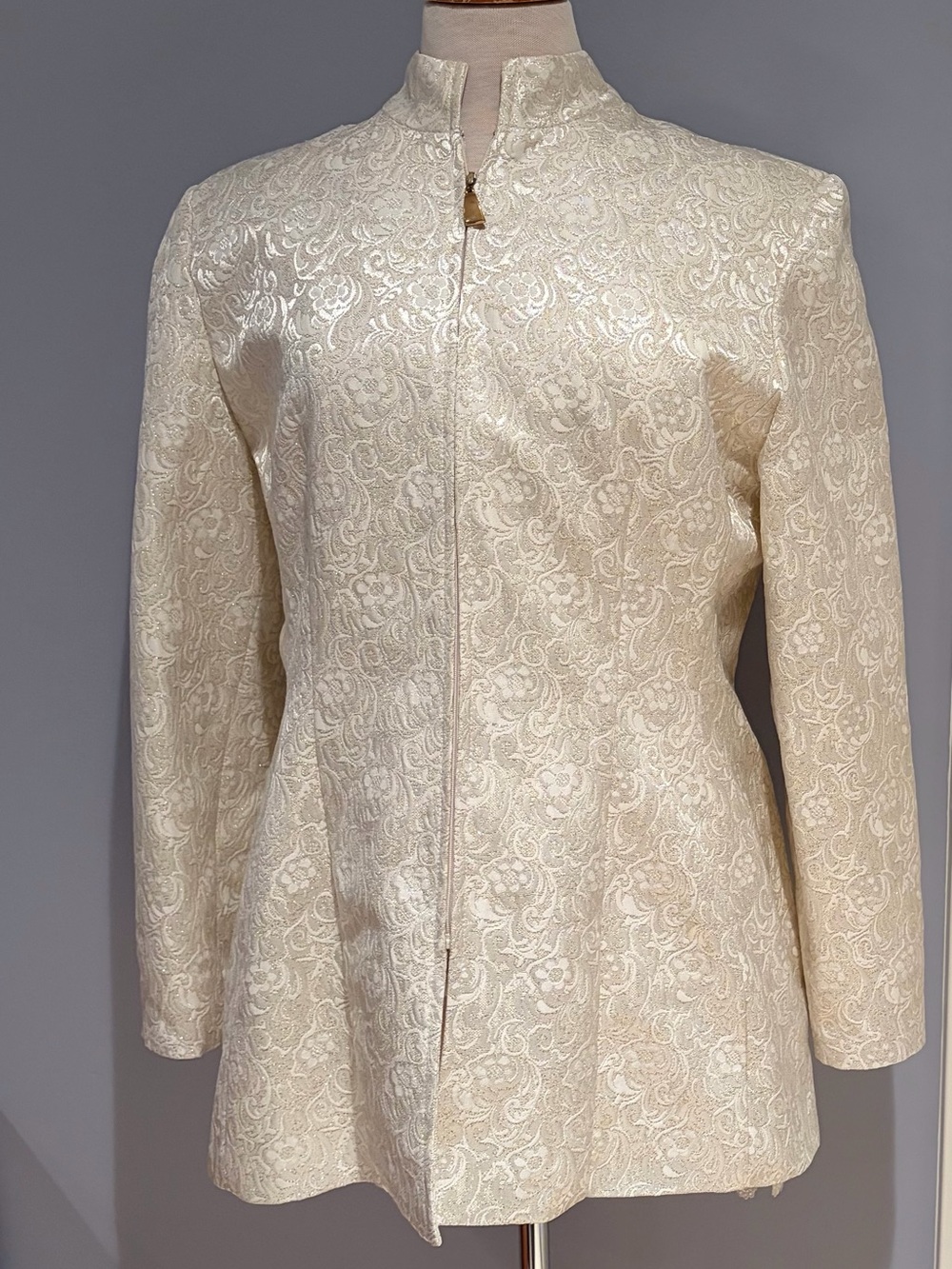 Saks Fifth Avenue Cream Brocade Blazer